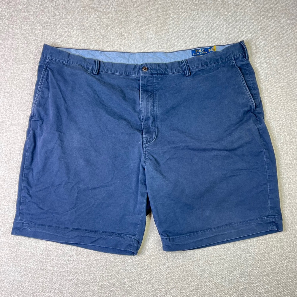 Polo Ralph Lauren Mens Navy Blue Stretch Classic Fit Chino Shorts Size 48